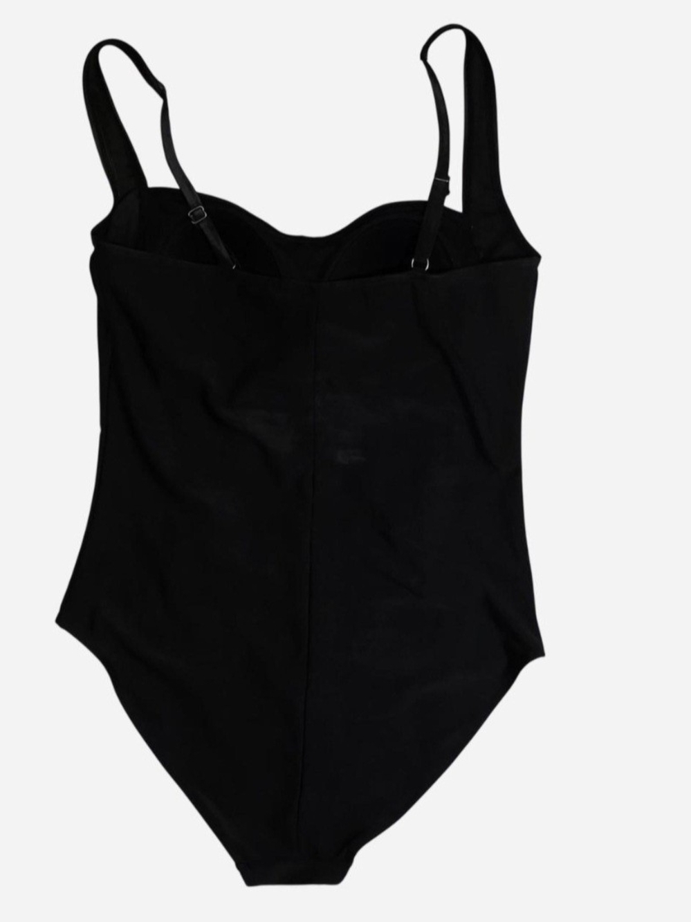 Jaclyn Smith Black Slimming Spandex Swimsuit Size 12 Retro Classic - Picture 3 of 9